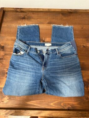 Hatch Straight Leg Medium Wash Maternity Denim Jeans